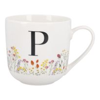 Becher Buchstabe/Flowers, P, 450 ml