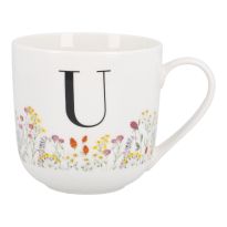 Becher Buchstabe/Flowers, U, 450 ml
