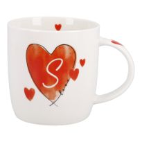 Becher Buchstabe mit Herz, S, 350 ml