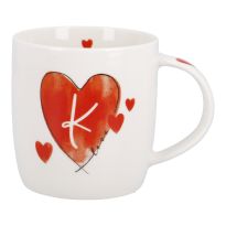 Becher Buchstabe mit Herz, K, 350 ml