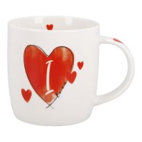 Becher Buchstabe mit Herz, I, 350 ml