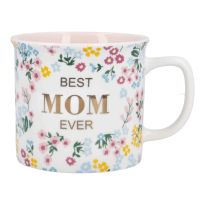 Becher Mama/Blumen, Best mom ever, 410 ml