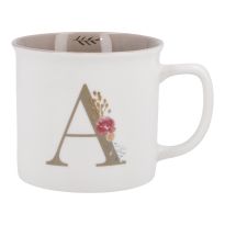 Becher Buchstabe/Blumen, A, 390 ml