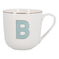 Becher Buchstabe mit Schlüsselanhänger, B/grün, 450 ml