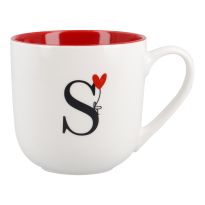 Becher Buchstabe/Ballon, S/innen rot, 450 ml