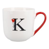 Becher Buchstabe/Ballon, K/roter Henkel, 450 ml