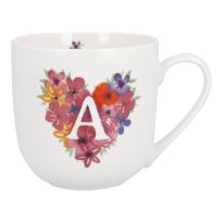 Becher Buchstabe/Flower-Herz, A, 450 ml