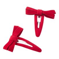 2er Set Haarspange Weihnachten, rot