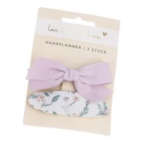 2er Set Haarklammer, Blumen/lila