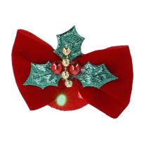 LED-Anstecker Xmas, Schleife, blinkend