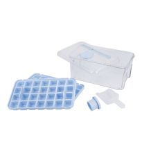Eiswürfelform mit Box und Deckel, blau
