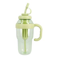 Becher mit Strohhalm, grün, 1300 ml