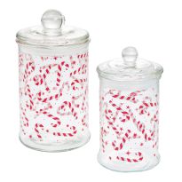 2er Set Vorratsglas Weihnachten, Zuckerstange