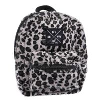 Mini-Rucksack, Karabiner/Leo/grau, 14 cm