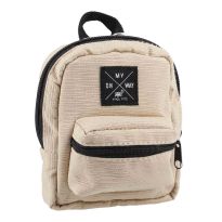 Mini-Rucksack, Karabiner/beige, 14 cm