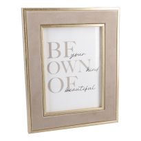 Bilderrahmen Samt, creme, 13 x 18 cm