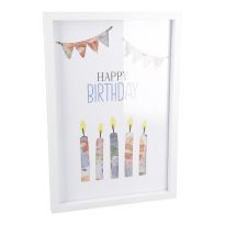 Bilderrahmen Geldgeschenk, Happy Birthday, 20 x 30 cm