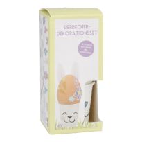 4er Set Eierbecher-Deko, weiß