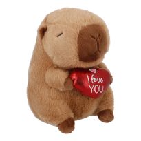 Kuscheltier Capybara mit Herz, 22 cm