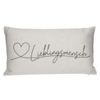 Kissen Lieblingsmensch, creme, 50 x 30 cm