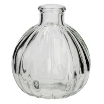 Mini-Vase Rillen, rund, 9 cm