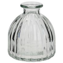 Mini-Vase Rillen, halbrund, 8 x 8.5 cm