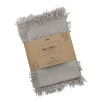 2er Set Serviette, taupe, 35 x 35 cm