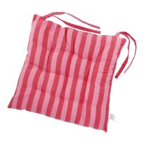 Stuhlkissen Streifen, rot/pink, 40 x 40 cm