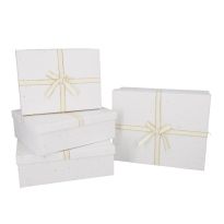 4er Set Geschenkkarton Sprenkel, weiß