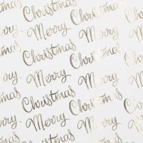 Geschenkpapier Prägung, Schrift/creme, 2 m