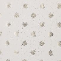 Geschenkpapier Prägung, Schneeflocke/creme, 2 m