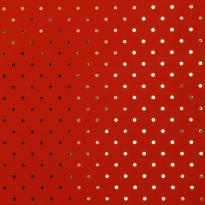 Geschenkpapier Punkte, rot/gold, 2 m