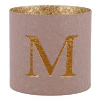 Teelichthalter Buchstabe, M/altrosa, 7.8 x 7.5 cm