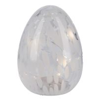 LED-Ei Sprenkel, weiß, 16 cm
