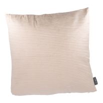 Kissen Samt-Rillen, taupe, 45 x 45 cm