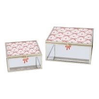 2er Set Schmuckbox Design, Schleifen