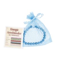 Armband Edelstein-Energie, Howlite/blau