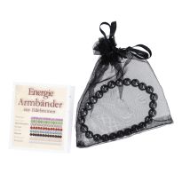 Armband Edelstein-Energie, Hämatit/schwarz