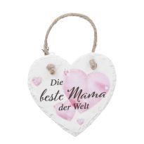 Anhänger Herz mit Spruch, Beste Mama, 10 cm