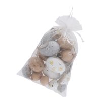 12er Set Deko-Eier Mix, Blumen