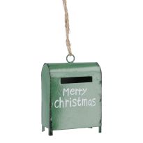 Anhänger Briefkasten, grün, 4.5 x 6 cm