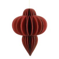 Anhänger Waben-Ornament, rot, 30 cm