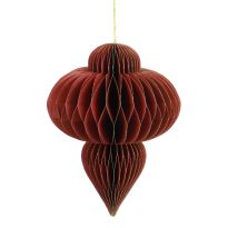 Anhänger Waben-Ornament, rot, 18 cm