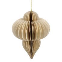 Anhänger Waben-Ornament, sand, 18 cm