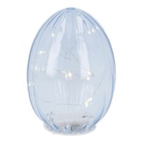 LED-Ei Transparent, blau, 14 cm
