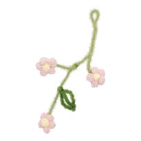 Anhänger Häkelblumen, rosa, 25 cm