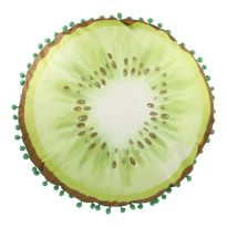 Kissen Frucht mit Pompom, Kiwi/grün, 40 cm