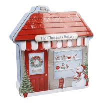 Keksdose Haus, rot, 22 x 21.5 cm