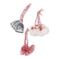 12er Set Geschenkanhänger, Mix/Schleife