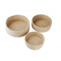 3er Set Schale Jute, rund, natur